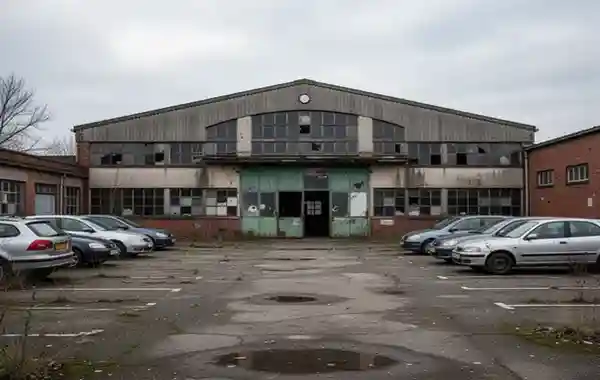 Unaufgeräumte Kantine eines Industriebetriebs